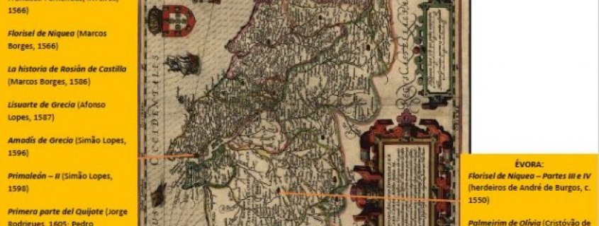 MAPA DE LIVROS DE CAVALARIAS CASTELHANOS IMPRESSOS EM PORTUGAL